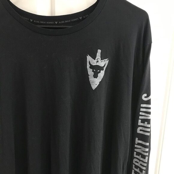 Under Armour Men's Project Rock Long Sleeve Snake Logo Shirt XXL - Picture 2 of 7